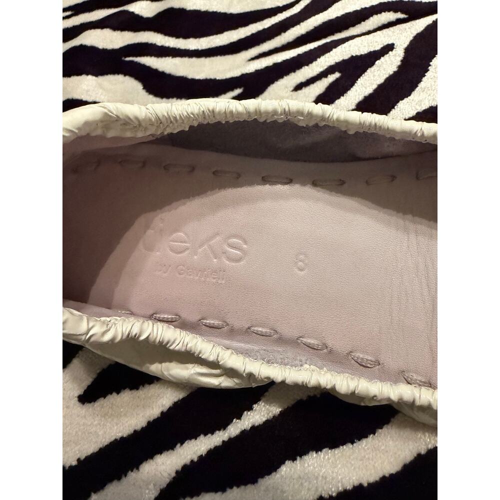 Tieks Diamond White Croc Ballet Flats Women’s Size 8 Teal Sole Leather - Picture 6 of 6